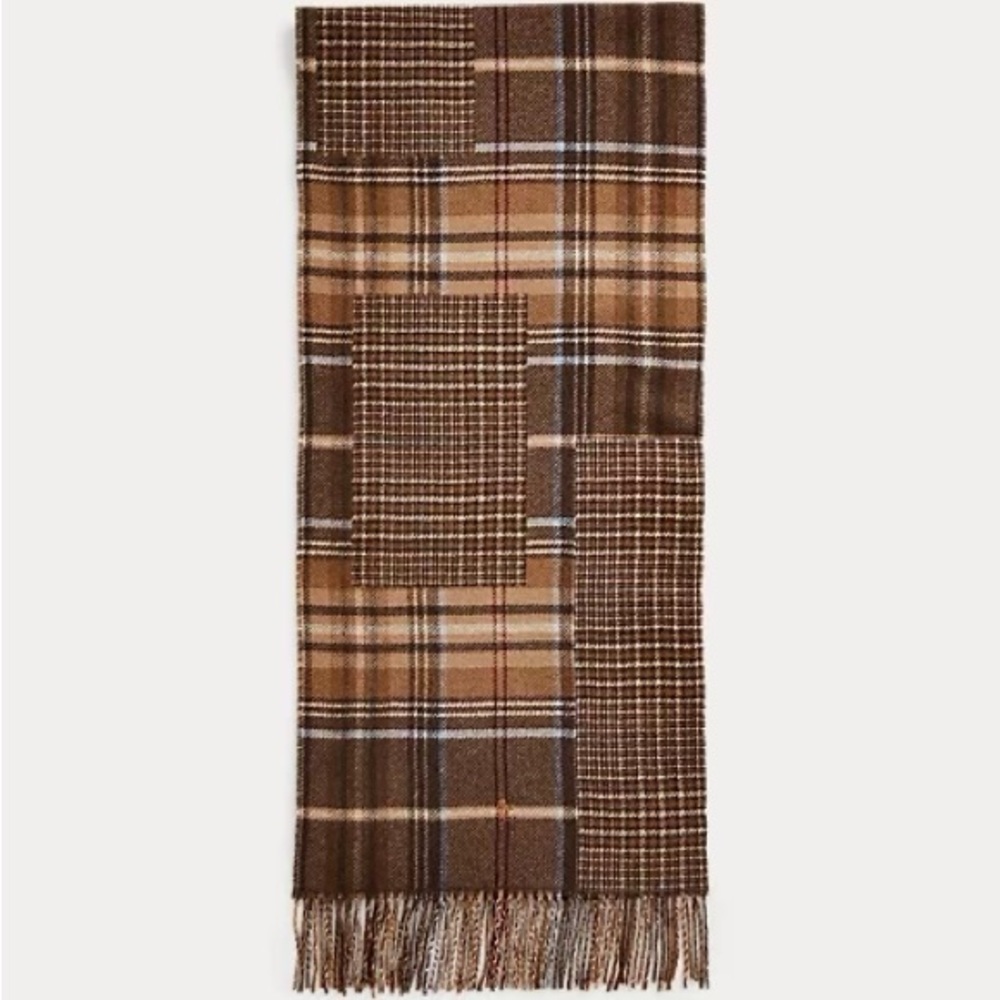 POLO by Ralph Lauren Patchwork/Plaid Oversized Scarf - Picture 9 of 9